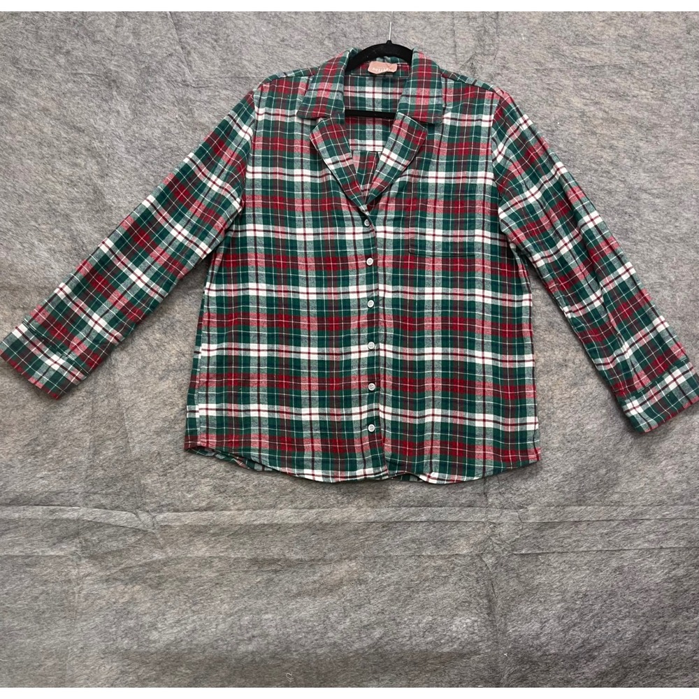 Show Me Your Mumu Classic PJ Set Holiday Plaid Green Red White Cotton Womens S - Picture 5 of 10